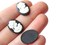 10 18x13mm Cabochons Black Cameos Flat Back Cameo Cabochons Victorian Cabochons